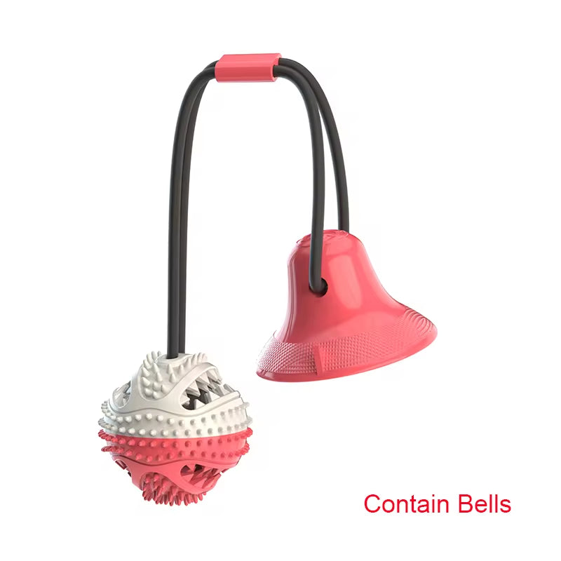Large Dog Ball Toys Suction Cup Ropes Interactive Leaking Slow Feeder Chew