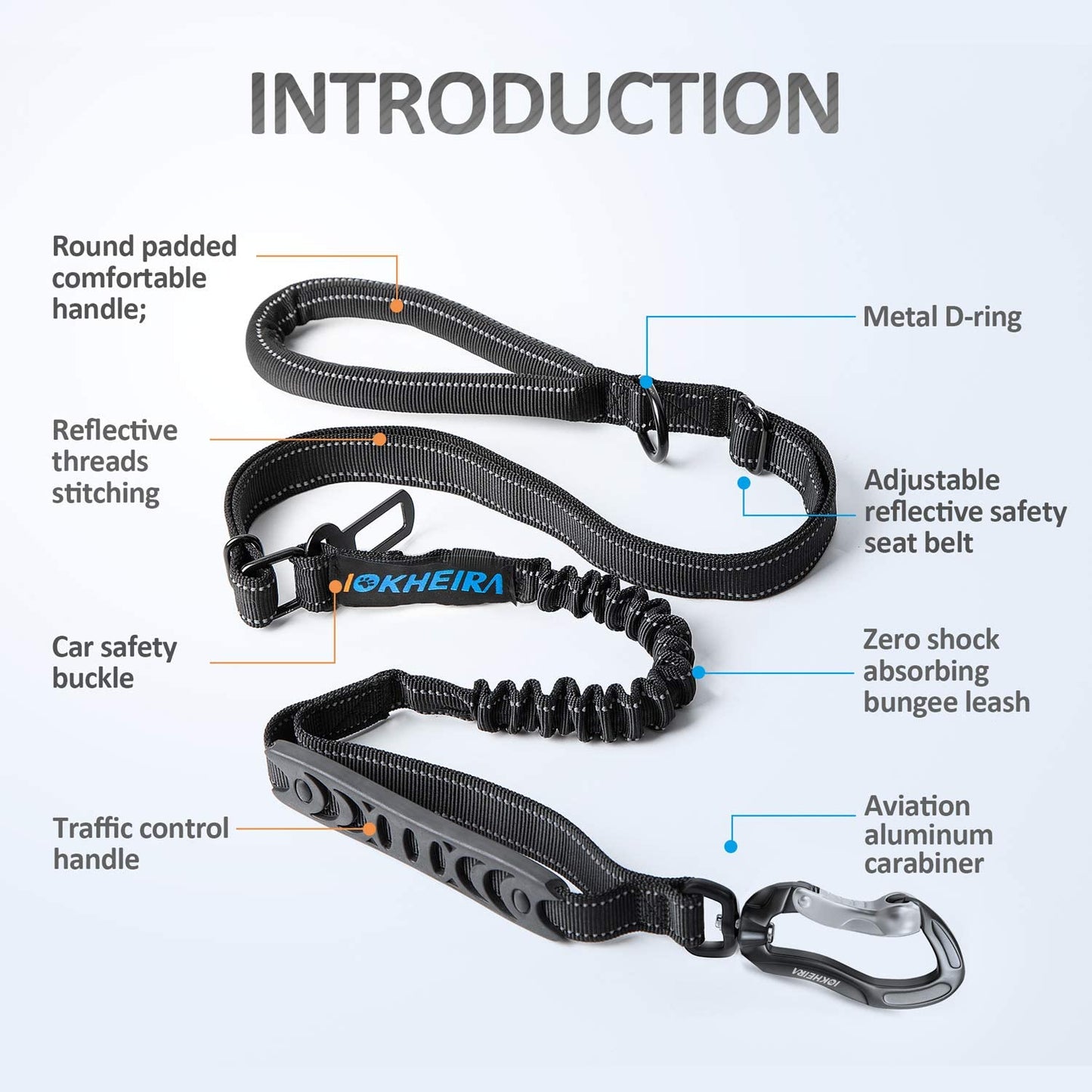 Multifunctional Leash with Car Seatbelt