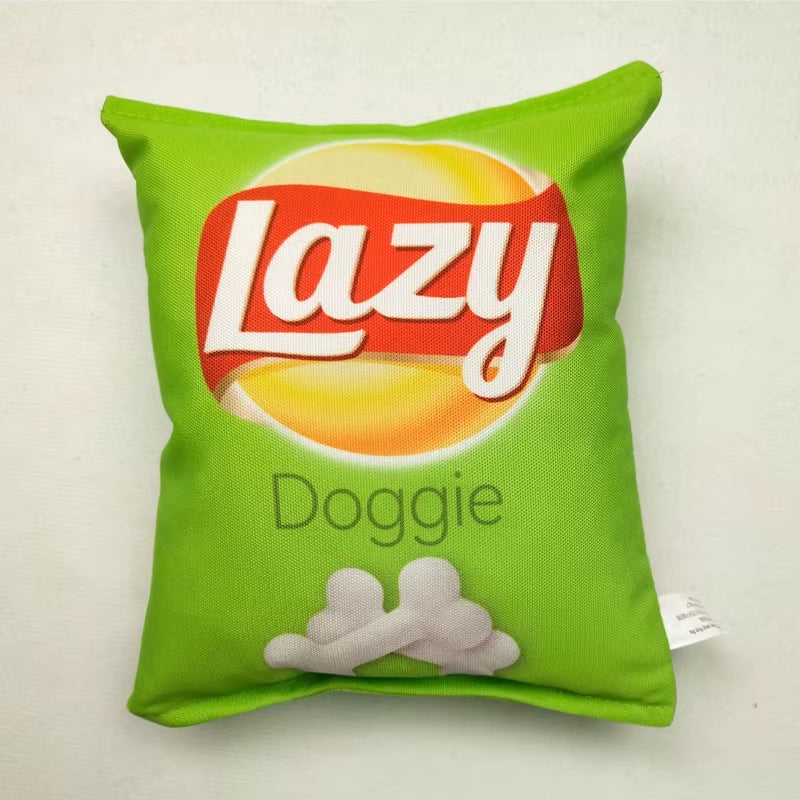 Funny Crisps Dog Toys Interaction Chew Molars Plush Dog Toys Bite Resistance