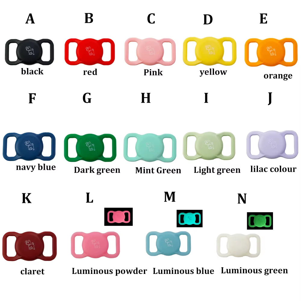 Patterned Airtag Silicone Pet Collar