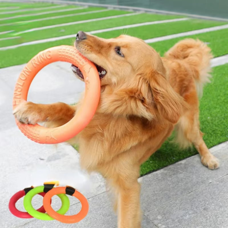 Orange Dog Toys Pet Flying Disk Training Ring Puller EVA Interactive Training