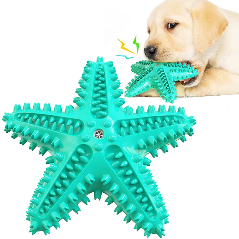 Dog Toys for Large Dogs Tooth Cleaning Chew Funny Interactive Training Starfish