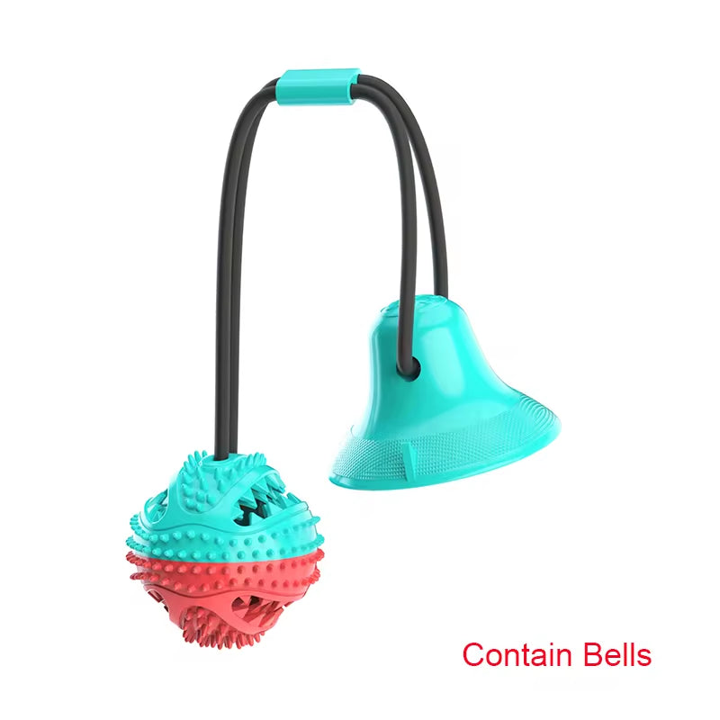Large Dog Ball Toys Suction Cup Ropes Interactive Leaking Slow Feeder Chew