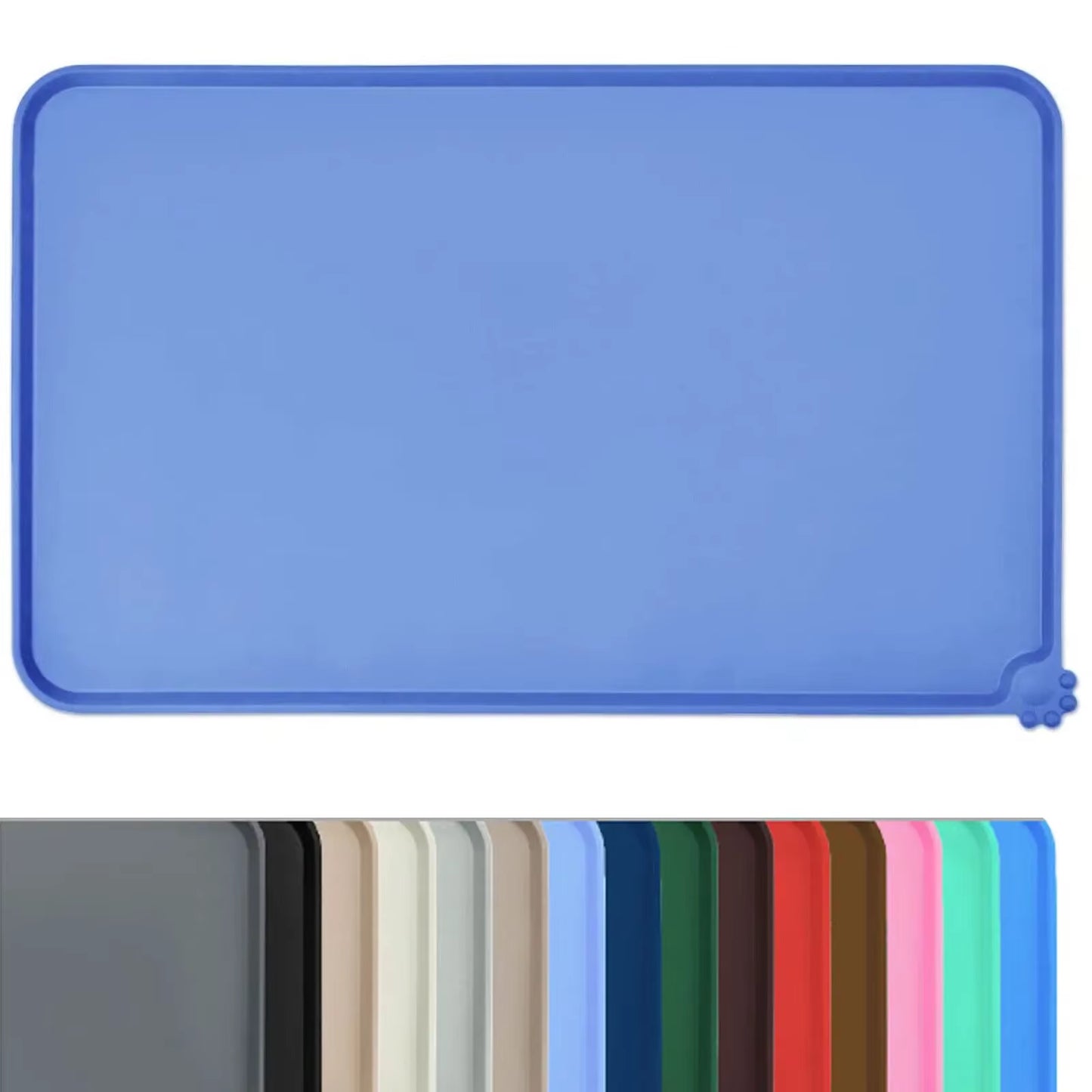 Cat Dog Food Mat for Pet Feeding Bowl Floors Waterproof Non Slip