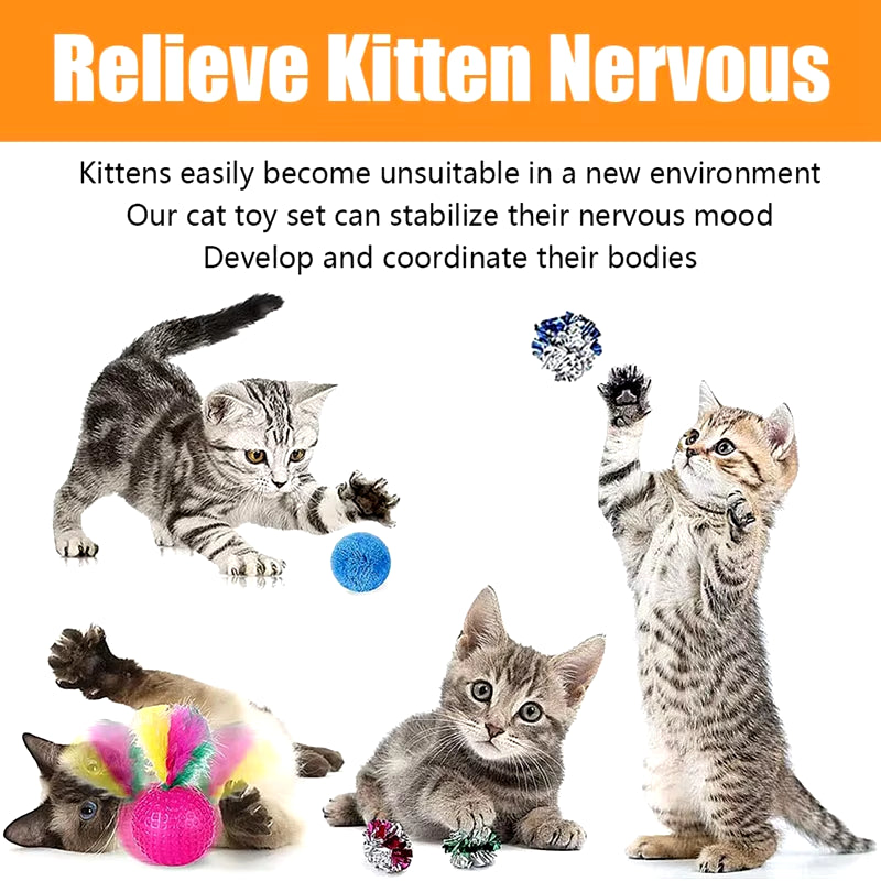 22 Pcs Cat Toys Interactive for Indoor Cats