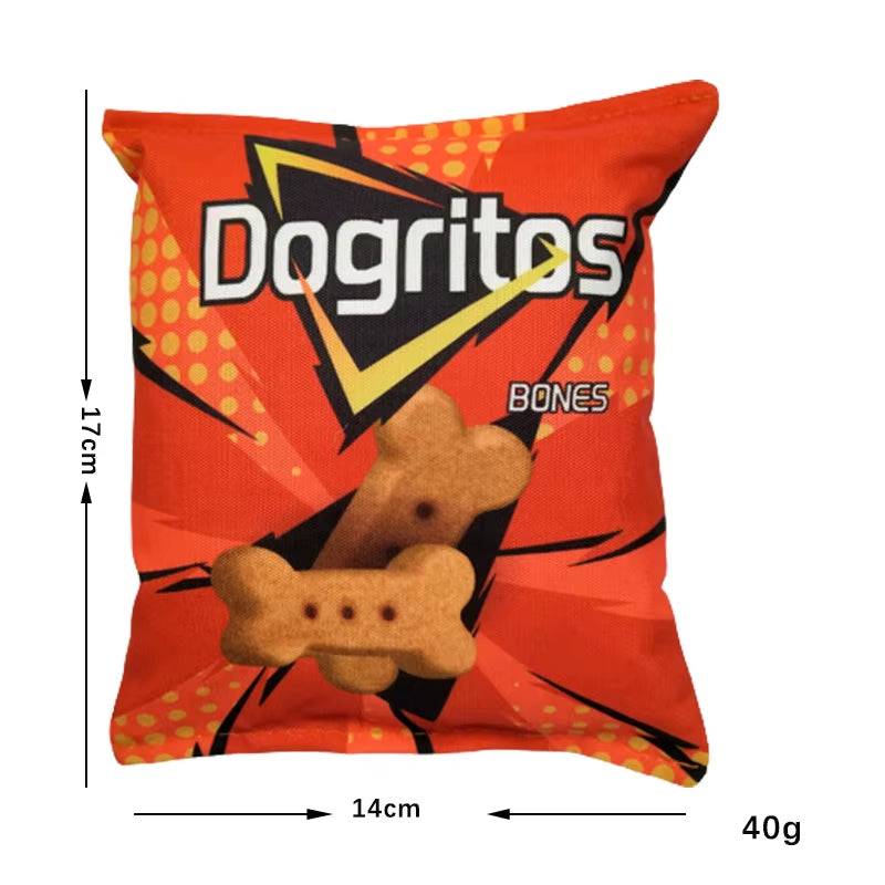Funny Crisps Dog Toys Interaction Chew Molars Plush Dog Toys Bite Resistance