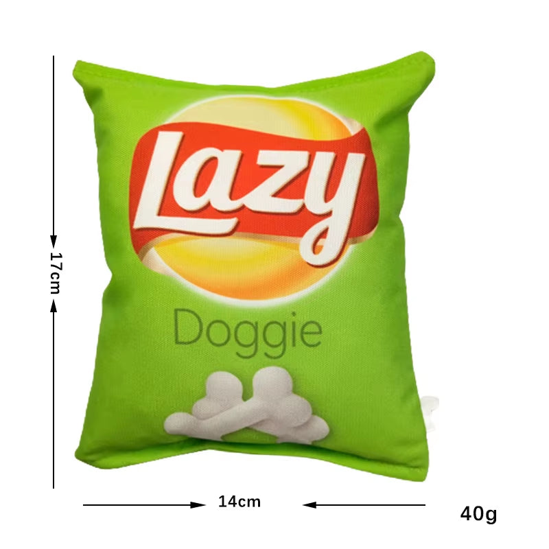 Funny Crisps Dog Toys Interaction Chew Molars Plush Dog Toys Bite Resistance