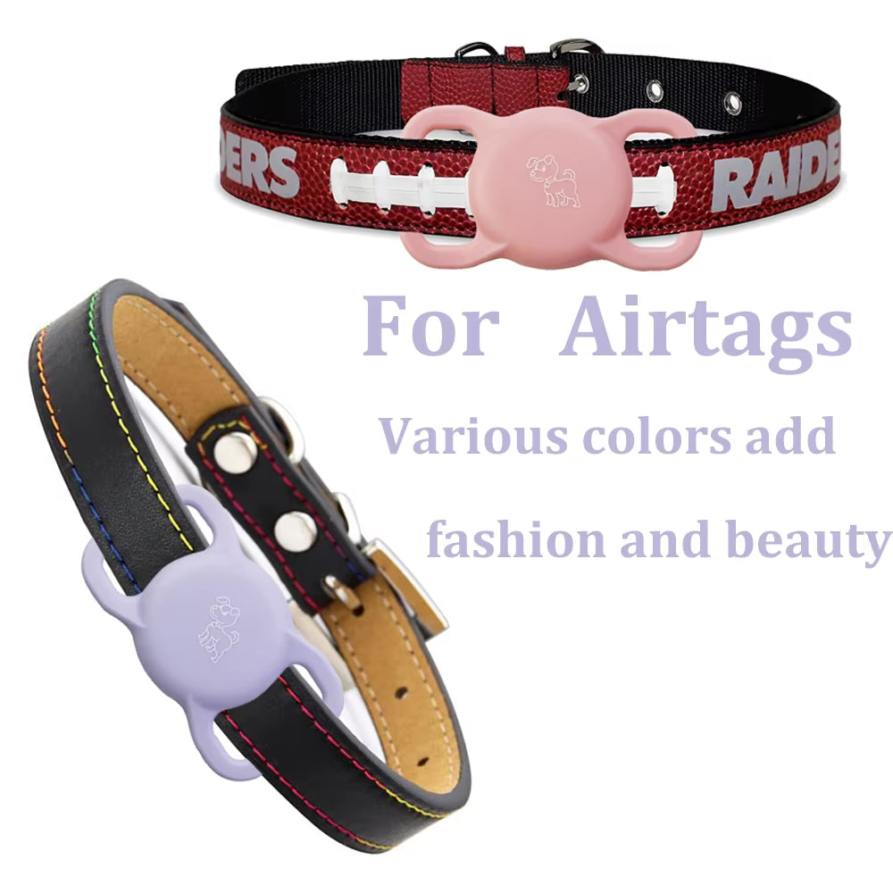 Patterned Airtag Silicone Pet Collar