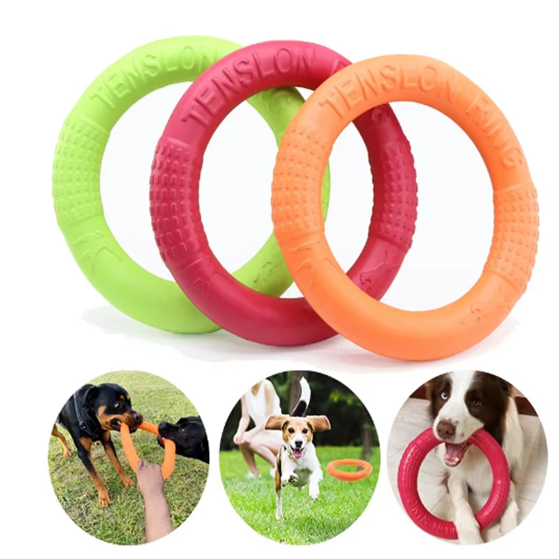 Orange Dog Toys Pet Flying Disk Training Ring Puller EVA Interactive Training