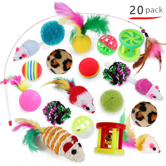 Kitten Toys Variety Pack-Pet Cat Toy Combination Set Cat Toy Funny Cat Stick