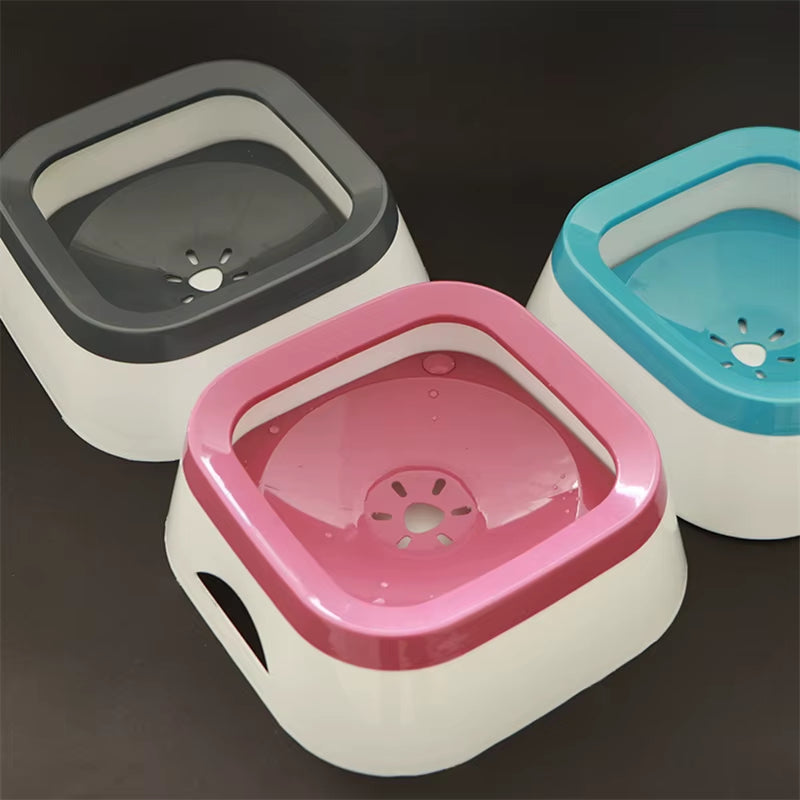 Non-Spill Floating Dog and Cat Water Bowl - Anti-Overfill Plastic Dispenser