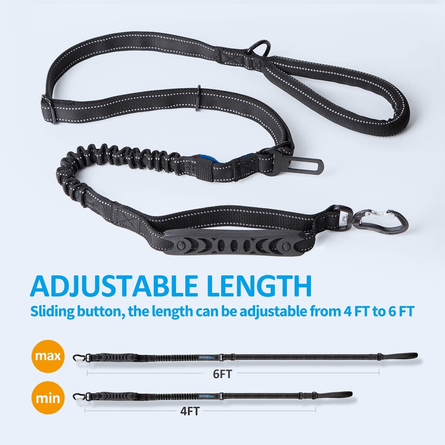 Multifunctional Leash with Car Seatbelt 