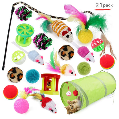 Kitten Toys Variety Pack-Pet Cat Toy Combination Set Cat Toy Funny Cat Stick