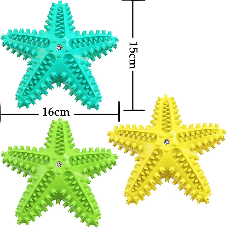 Dog Toys for Large Dogs Tooth Cleaning Chew Funny Interactive Training Starfish 