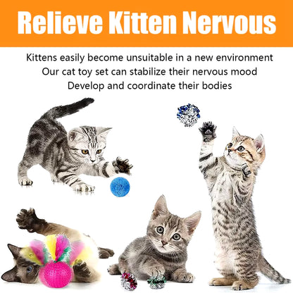 22 Pcs Cat Toys Interactive for Indoor Cats 