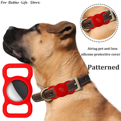 Patterned Airtag Silicone Pet Collar 