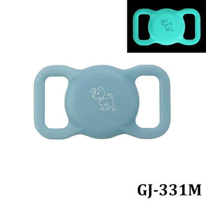 Patterned Airtag Silicone Pet Collar 