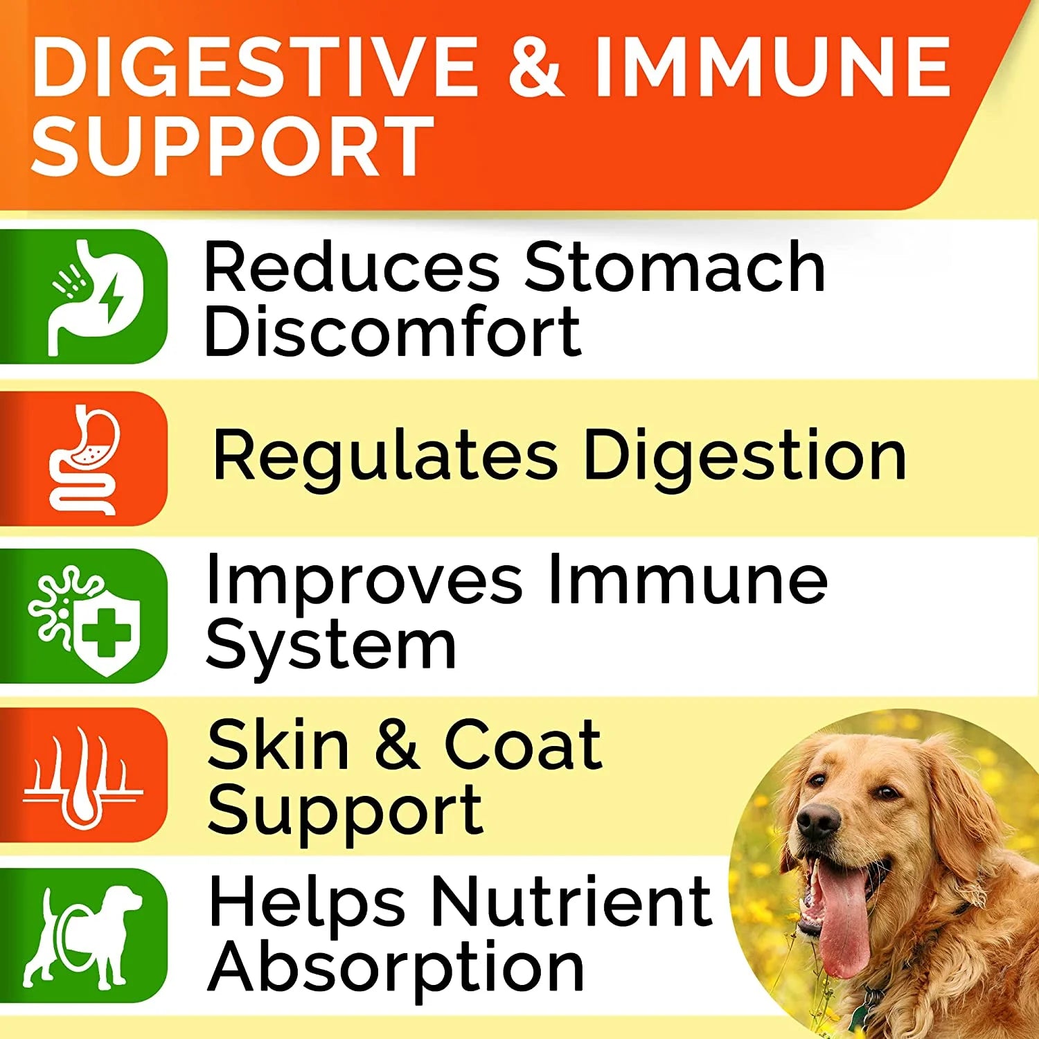 Dog Probiotics Treats for Picky Eaters (180Ct) - Digestive Enzymes + Prebiotics - Chewable Fiber Supplement - Allergy, Diarrhea, Gas, Constipation, Upset Stomach Relief - Improve Digestion