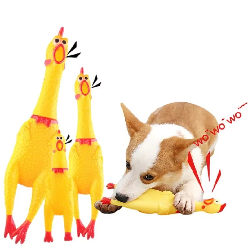 Dog Toys Screaming Chicken Squeeze Squeaky Toys for Dog Interactive 