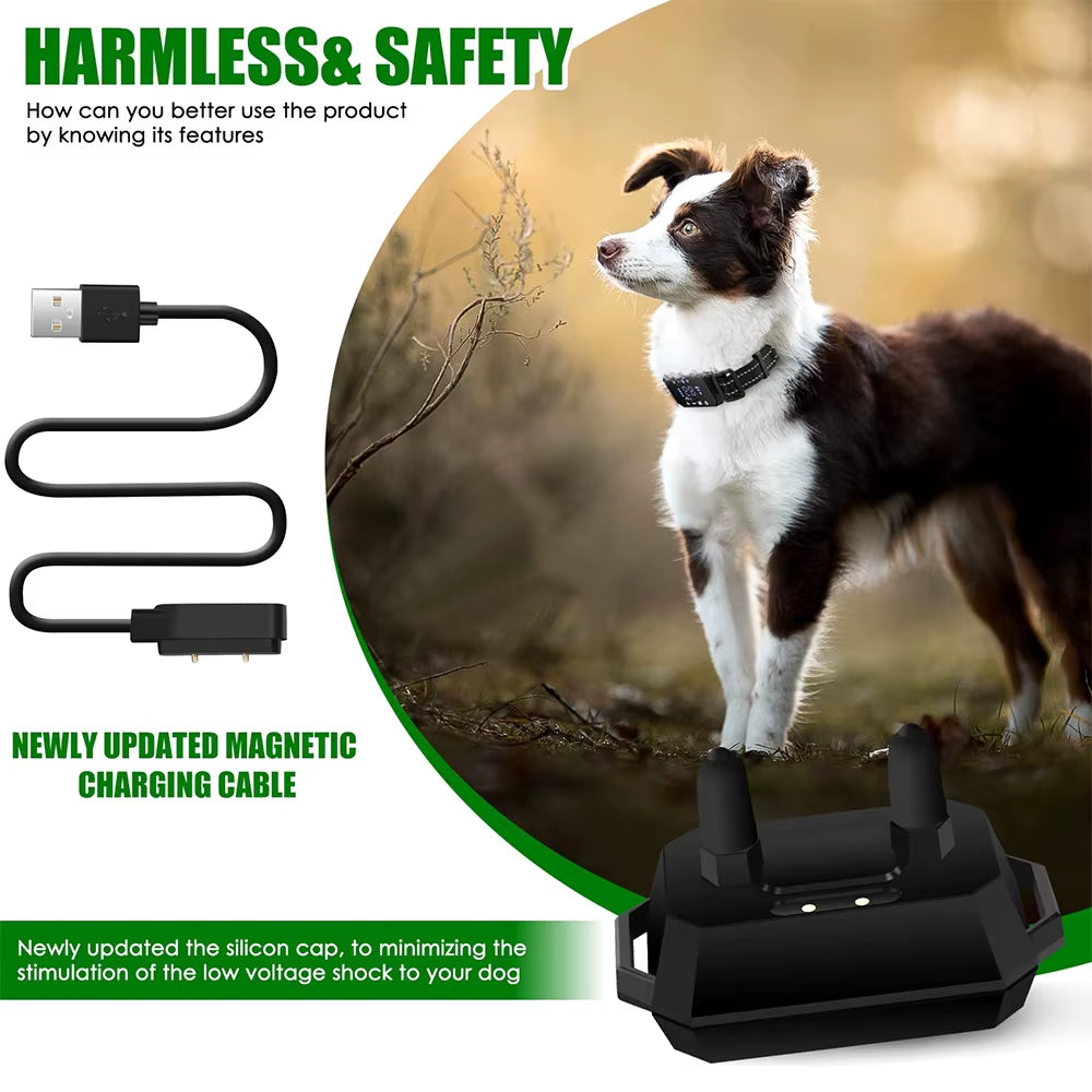 GPS Wireless Dog Fence, Electric Shock Vibrate , Range 100-3300 Ft, Adjustable Warning Strength, Rechargeable, Pet Containme