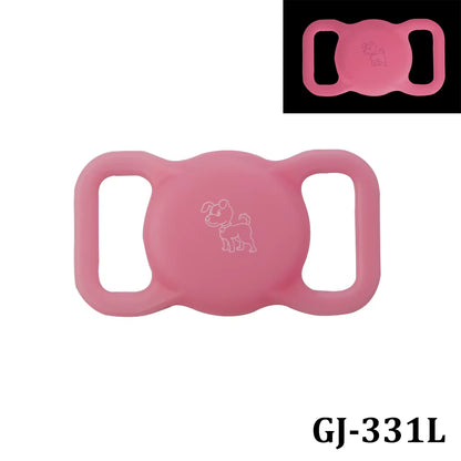 Patterned Airtag Silicone Pet Collar 