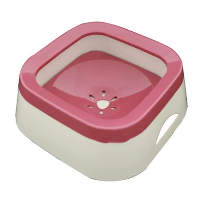 Non-Spill Floating Dog and Cat Water Bowl - Anti-Overfill Plastic Dispenser