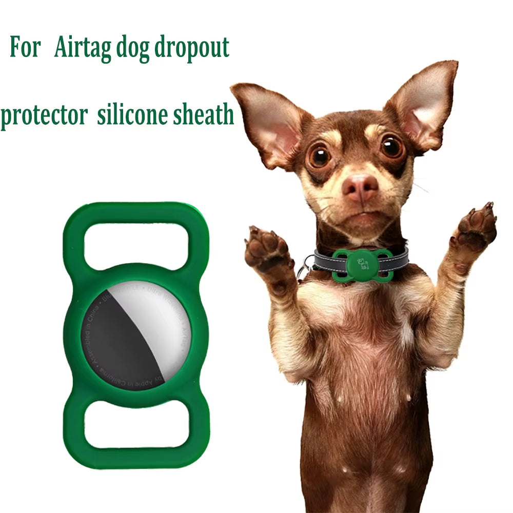 Patterned Airtag Silicone Pet Collar 