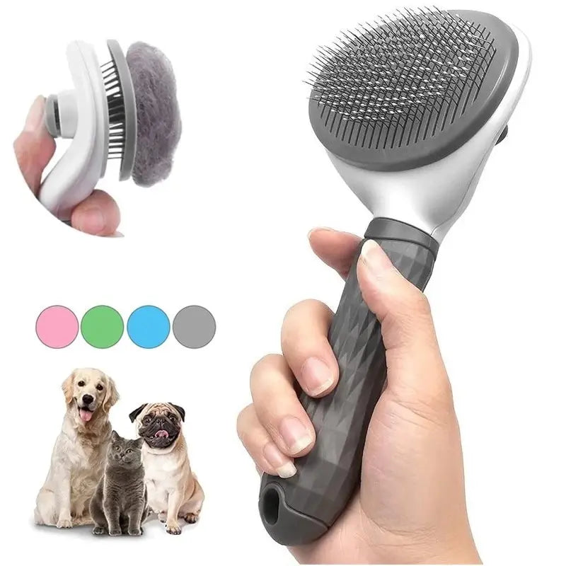 Pet Dog Brush Cat Comb Self Cleaning Pet Hair Remover Brush 