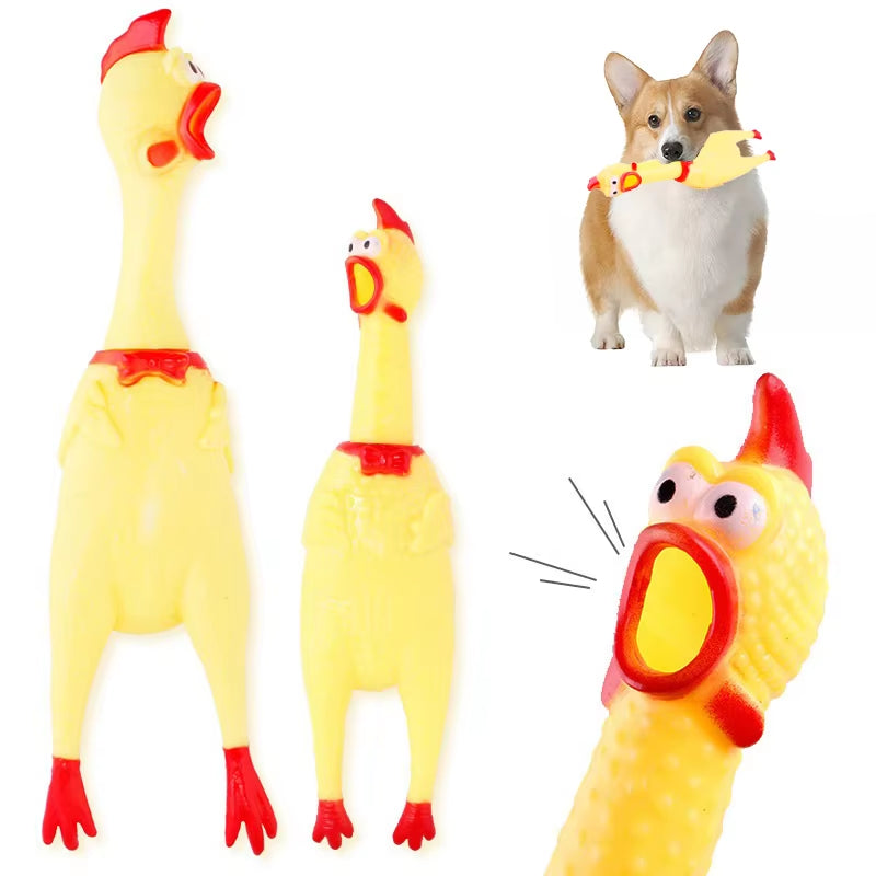 Dog Toys Screaming Chicken Squeeze Squeaky Toys for Dog Interactive 